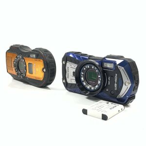 RICOH リコー WG-40w/WG-5 コンパクトデジタルカメラ まとめ売り全2台セット バッテリーx1付き●動作品
