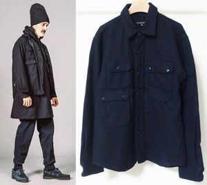 Engineered Garments エンジニアードガーメンツ CPO Shirt 20oz Melton メルトン シャツ ジャケット M 紺