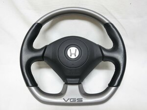 希少! VGS!! S2000 AP1 type V 純正 革 ステアリング ハンドル エアバック エアバッグ エアーバック カバー 管理番号（W-5028）