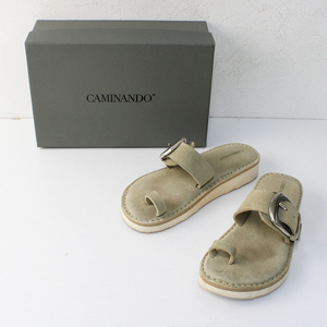 2020SS 定価1.9万 Deuxieme Classe ドゥーズィエムクラス CAMINANDO カミナンド BUCKLE SANDAL 36/ベージュ【2400012501423】-.