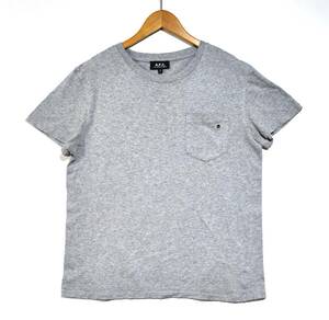 即決【A.P.C.】アーペーセー ポケットTシャツ 杢グレー S APC 古着 