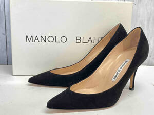 MANOLO BLAHNIK スウェードパンプス マノロブラニク KIETTA ハイヒール ブラック 34.5