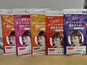 3187)送料込み！ ５種類各色セット ダイソー ヘアカラー UPRUDE アップライド 部分染め クリームヘアカラー 日本製