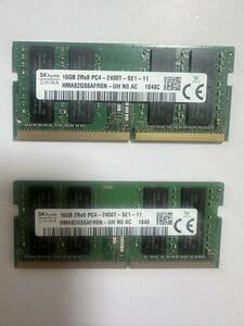 32GB SKhynix 16GB メモリ PC4-2400T 16GBx2枚=32GB