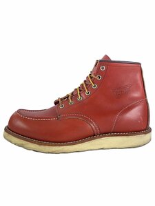 RED WING◆レースアップブーツ・6インチクラシックモックトゥ/UK8.5/RED/レザー