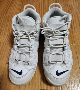 即決早い者勝ち 【 NIKE/ナイキ 】 エアモアアップテンポ モアテン 白/ホワイト MORE UPTEMPO US9 サイズ27cm USED