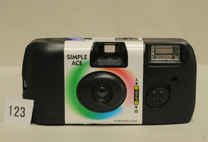 ｗ１２３　写ルンです SIMPLE ACE ３９EX(天部黄色４)入り　電池フィルム抜き済品　定形外発送可