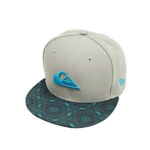 WC623A3 NEW ERA × QUIKSILVER ニューエラ クイックシルバー 59FIFTY 7 1/2 ロゴ キャップ 59.6cm グレー コラボ 帽子 /25