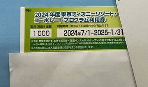 東京ディズニーリゾートコーポレートプログラム利用券 割引券 1,000円 3枚 3000円