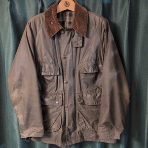 ビンテージ 80年代 2ワラント バブアー ビデイル 4ポケット 38 ジャケット 80s Barbour BEDALE イギリス製 英国製 オイルドジャケット