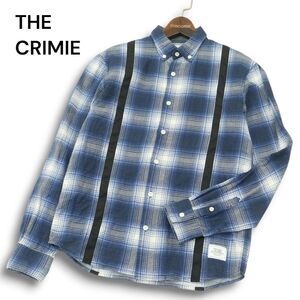 THE CRIMIE クライミー 通年 ライン★ 長袖 ボタンダウン オンブレー チェック シャツ Sz.S メンズ ネイビー　A5T00162_1#C