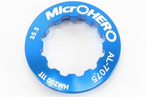 【即納】【軽量6g】MicrOHERO アルミ合金製 スプロケット ロックリング 11T 対応 ブルー AL-7075 フライホイールリングロックカバー