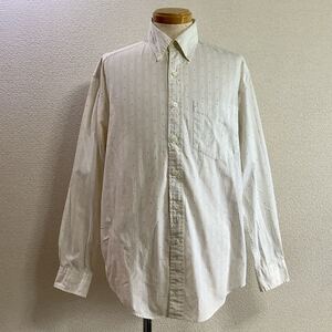 希少 old gap shirt オールドギャップ ボタンダウンシャツ M（大き目） 白系 ストライプ 紺タグ ボックスシルエット 90s古着 ヴィンテージ