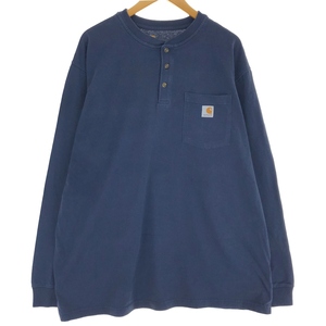 古着 カーハート Carhartt ORIGINAL FIT ヘンリーネック ロングTシャツ ロンT メンズXL相当 /eaa410240