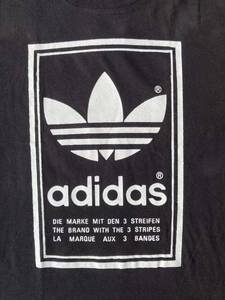 未使用品　美品　deadstock adidas アディダス　USA製 ヴィンテージ 90年代　90s トレフォイル ビンテージ Tシャツ デサント黒　アメリカ製