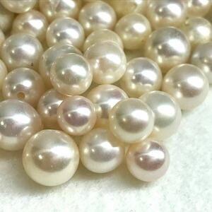 (アコヤ本真珠おまとめ500ct)m 約100g 約7.0-9.5mmパール 裸石 宝石 ジュエリー jewelry pearl i①