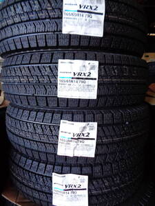 S196-3　未使用品・処分！　冬ブリザックＶＲＸ2　165/65R14　2022年製　日本製４本