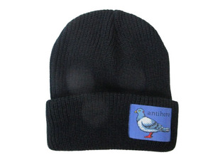 新品☆新色 ANTIHERO アンタイヒーロー LIL PIGEON KABEL CUFF BEANIE ビーニー 黒. アンチヒーロー spitfire thrasher huftc dime 