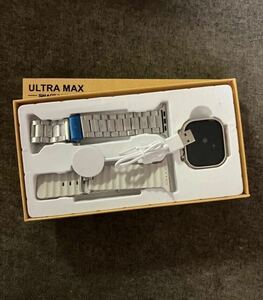 【1円】最新型 新品 スマートウォッチ HK9 ULTRA MAX シルバー 健康管理 音楽 スポーツ 防水 血中酸素 Android iPhone対応