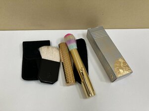 【T25547】メイクブラシ2点セット　CHANEL / シャネル　GUERLAIN / ゲラン　ファンデーション・パウダー用　※開封品・未使用品