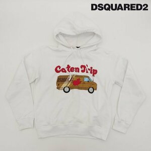 DSQUARED2 ディースクエアード パーカ スウェット Sサイズ ホワイト イタリア オールシーズン 美品 1円スタート