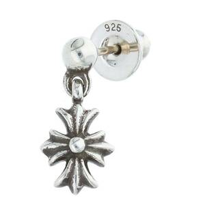 クロムハーツ Chrome Hearts TNY E CH PLS 1/タイニーECHプラスドロップ シルバーピアス 中古 SS07