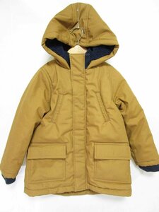 【送料込】[キッズ/子供服]　PETIT BATEAU　プチバトー　中綿コート　120cm　キャメル　フリース裏地あり　フード　男の子用 /n471556