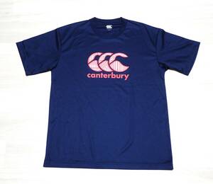 ☆CANTERBURY　☆カンタベリー　☆スポーツウエア　☆ラグビー　☆ビッグロゴ　☆半袖Tシャツ　☆プルオーバー　☆ネイビー　☆L