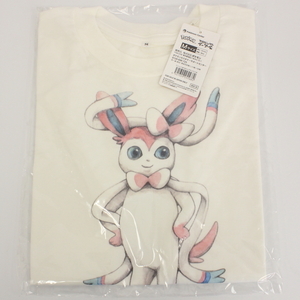 ポケットモンスター ポケモン ブイズ ニンフィア EVS Tシャツ Mサイズ ヒグチユウコ デザイナー ホワイト ピンク