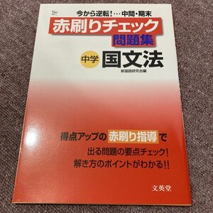 今から逆転！　中間　期末　赤刷りチェック　問題集　中学　国文法　新国語研究会編　文英堂