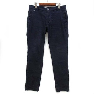 ゲス GUESS コットン リネン ストレッチ パンツ SLIM MYRON ネイビー 紺 32 メンズ