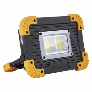 LED投光器 作業灯 充電式 電池式 20W COB 小型 薄型 軽量 持ち運び 災害 ライト アウトドア 灯り 屋外照明 tecc-toukou02