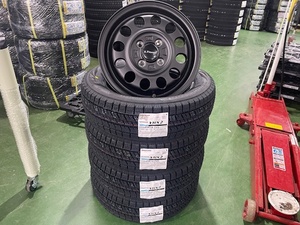 ブリヂストンVRX2　155/65R14新品アルミ4本セット送料込み即決ケイフィネスD12マッドブラック2023年製造