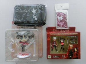 希少　パームキャラクターズ　Fate/stay night　アーチャー＆遠坂凛　一番くじ きゅんキャラ＆アルミ製名刺ケース＆プロテクト収納ケース