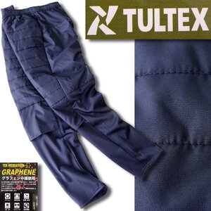 新品 タルテックス GRAPHENE 中綿 キルティング ストレッチ パンツ LL 紺 【2-3561_8】 TULTEX GOLF 秋冬 裏暖 抗菌防臭 イージーパンツ