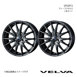 VELVA/SPORT2 ランサーエボリューション7/8/9 CT9A アルミホイール2本セット【18×8.0J 5-114.3 INSET35 ディープメタル2】0039171×2