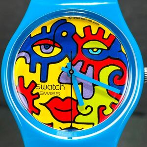 超美品 SWATCH スウォッチ Morning Glow GZ205 腕時計 アナログ クオーツ 3針 ラバーバンド ラウンド 新品電池交換済み 動作確認済み