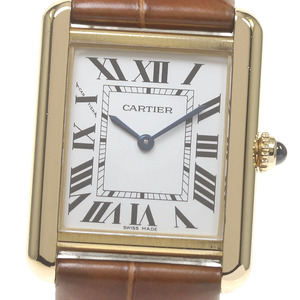 カルティエ CARTIER W5200002 タンクソロ SM K18YGコンビ クォーツ レディース 保証書付き_839257