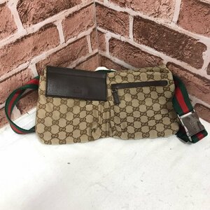 ＧＵＣＣＩ キャンバス／レザー ２８５６６ グッチ ボディバッグ ウエストポーチ 鞄/229