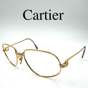 Cartier カルティエ メガネフレーム フレーム単体 ゴールド 保存袋付き