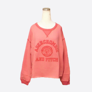 ★SALE★Abercrombie & Fitch/アバクロ★カットオフクルーネックスウェット (Red/M)