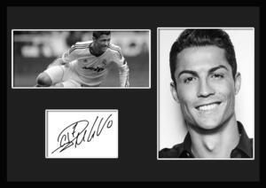 10種類!Cristiano Ronaldo/クリスティアーノ・ロナウド/サインプリント&証明書付きフレーム/BW/モノクロ/ディスプレイ (1-3W)