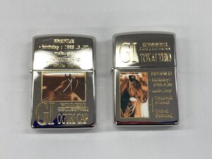 Zippo ジッポー トウカイテイオー オグリキャップ 競馬 G1 トランプ付き 限定品 オイルライター 2点セット【DAAU8068】