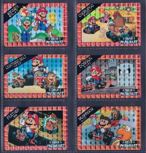 即決0301◆コンプ 6種 スーパーマリオ カードダス マリオ スーパーマリオカート 1 2 3 4 5 6 バンプレカード BANPRESTO Mario カード【9】