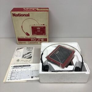 National ナショナル スレテオカセットプレーヤー RQ-J7 赤 当時物 1円 売り切り 昭和レトロ カセット プレイヤー