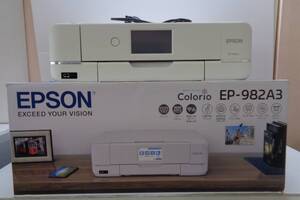 ★【通電確認済】EPSON　エプソン　カラー インクジェットプリンター　複合機　EP-982A3　カラリオ　2021年製　元箱★ｍ