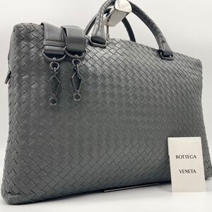 1円【極美品/A4◎】BOTTEGA VENETA ボッテガヴェネタ イントレチャート ビジネスバッグ ブリーフケース 2way ショルダー トート メンズ 