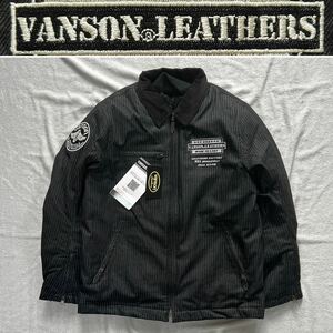 VANSON VS22110W 2XLサイズ バンソン コットンジャケット ライディングジャケット ウインター 防風 防水 防寒 プロテクター装備 A51003-9