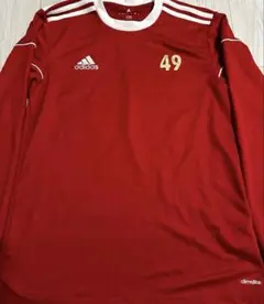 adidas レッド　長袖 サッカーウェア M No.49