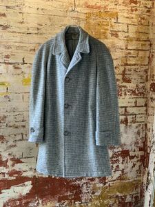 50s Harris Tweed CHESTER COAT ヴィンテージ ビンテージ ハリスツイード チェスターコート ウールコート アメトラ トラッド 40s 送料無料